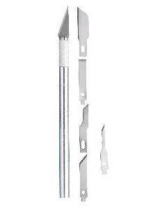 Penmes met aluminium handvat incl. 6 diverse mesjes