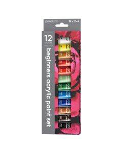 Panduro set acrylverf - 12x 12 ml