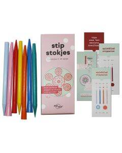 Stipstijl stipstokjes - 7 stuks/14 maten