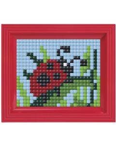 Pixelhobby XL set met lijst - lieveheersbeestje