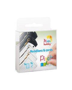 Pixelhobby medaillons en Color Cords - zwart/wit