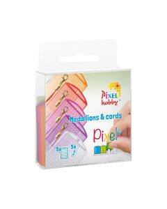Pixelhobby medaillons en Color Cords - warme tinten transparant