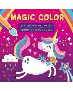 Kleurboek - Schilderen met water - Magic color unicorn