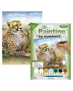 Schilderen op nummer - jachtluipaarden