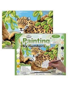 Schilderen op nummer - luipaard op tak