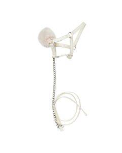 Hobby Horse - leren halster met halstertouw - wit
