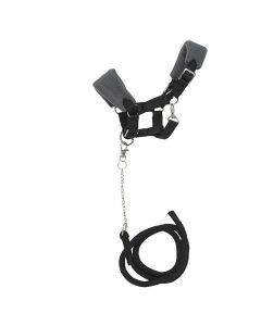 Hobby Horse - halster met halstertouw - zwart