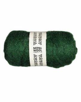 Nepal wool lamswol 50 gram- Kerstgroen