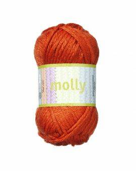 Molly acrylgaren - 50 gram - steenrood 35030
