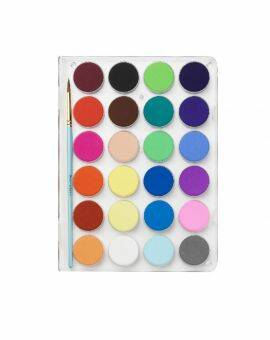 Aquarelverf palet inclusief penseel- 24 kleuren