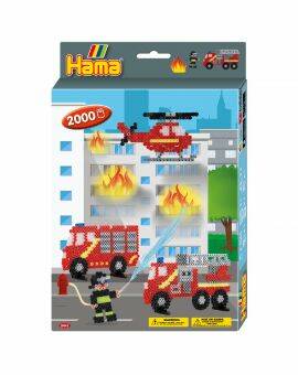 Hama Midi - strijkkralen set - 2000 stuks - brandweer