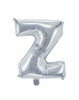 letterballon zilver 38 cm - Z