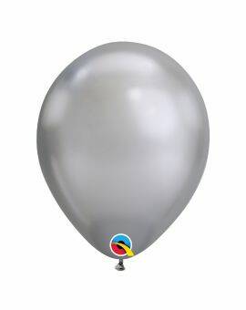 ballonnen metallic 28 cm - zilver 3 stuks