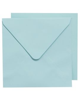 kaartset basis 14x14 cm - 10 stuks lichtblauw