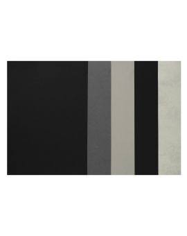 Karton - A4 - 5 stuks - zwart en grijstinten