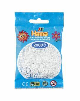 Hama Mini - strijkkralen - 2000 stuks - white 01