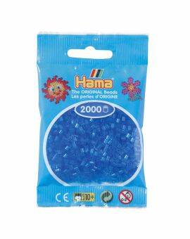 Hama Mini - strijkkralen - 2000 stuks - translucent blue 15