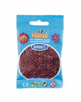 Hama Mini - strijkkralen - 2000 stuks - burgundy 30