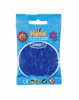 Hama Mini - strijkkralen - 2000 stuks - translucent neon blue 36