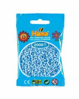 Hama Mini - strijkkralen - 2000 stuks - pastel ice blue 97