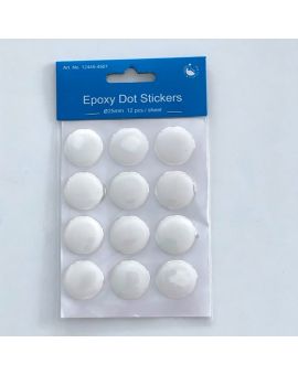 Epoxy dot stickers - 25 mm - 12 stuks