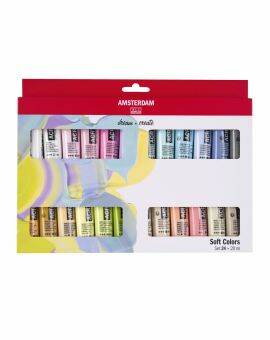 Amsterdam acrylverf set - 24 stuks - pastel