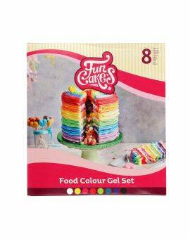 FunCakes - FunColours - food colour gel - 8 stuks