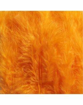 donzen veren 5-9 cm - oranje 12 stuks
