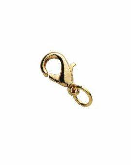 Karabijnsluiting met ring - 10 stuks - 12 mm - goud