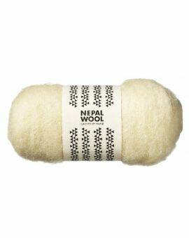 Nepal wool lamswol 50 gram- Natuur wit