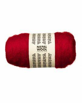 Nepal wool lamswol 50 gram- Rood