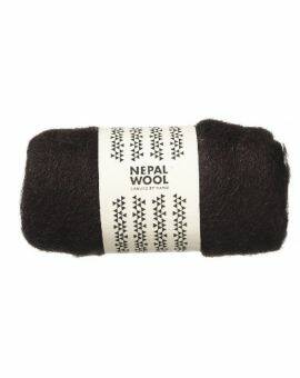 Nepal wool lamswol 50 gram- Donker bruin