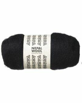 Nepal wool lamswol 50 gram- Zwart