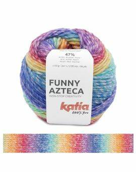 Katia Funny Azteca - turquoise/fuchsia 204