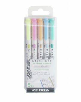 Zebra Mildliner - highlighters - 5 stuks - fluor