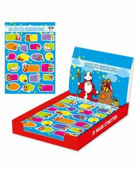 Cadeau etiketten - Sinterklaas vrolijke kleuren