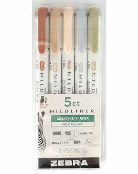 Zebra Mildliner - highlighters - 5 stuks - natuur