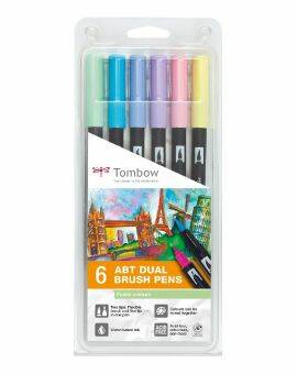 ABT Dual Brush Pen- Pastel colours 6 stuks
