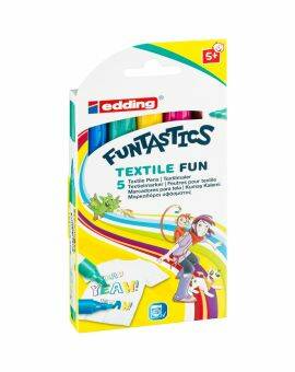 edding 17 FUNTASTICS Textile Fun - textielstiften - 5 stuks