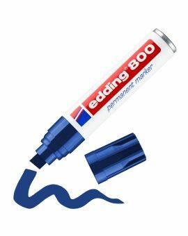 edding 800 permanent marker - beitelpunt - 4 tot 12 mm - blauw