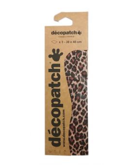 Décopatch - 30x40 cm - 3 vellen - luipaardprint