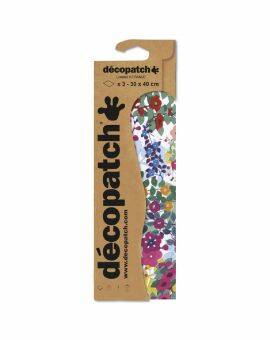 Décopatch - 30x40 cm - 3 vellen - watercolour bloemen
