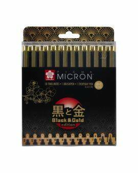 Sakura Pigma Micron black & gold edition set 12