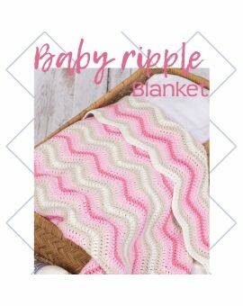 haakpakket baby ripple deken - roze
