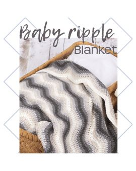 haakpakket baby ripple deken - grijs