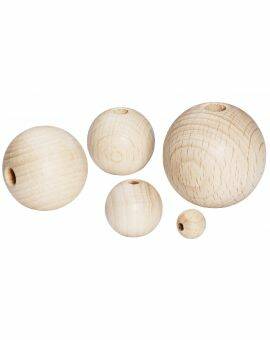 houten kralen mix 10-37 mm/ 15 stuks