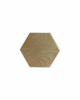 Houten onderzetter - hexagon - 9x10,2 cm