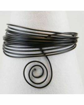 Aluminium wire - 2 mm - zwart