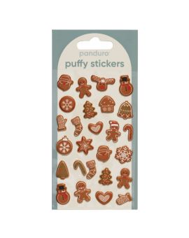 Puffy stickers - 25 stuks - gingerbread men