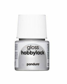 Panduro hobbylak - 45 ml - glans - metallic zilver